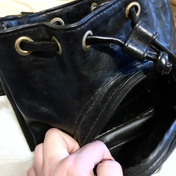 Vintage 90’s Mini Leather Backpack Bag - Picture 7 of 7